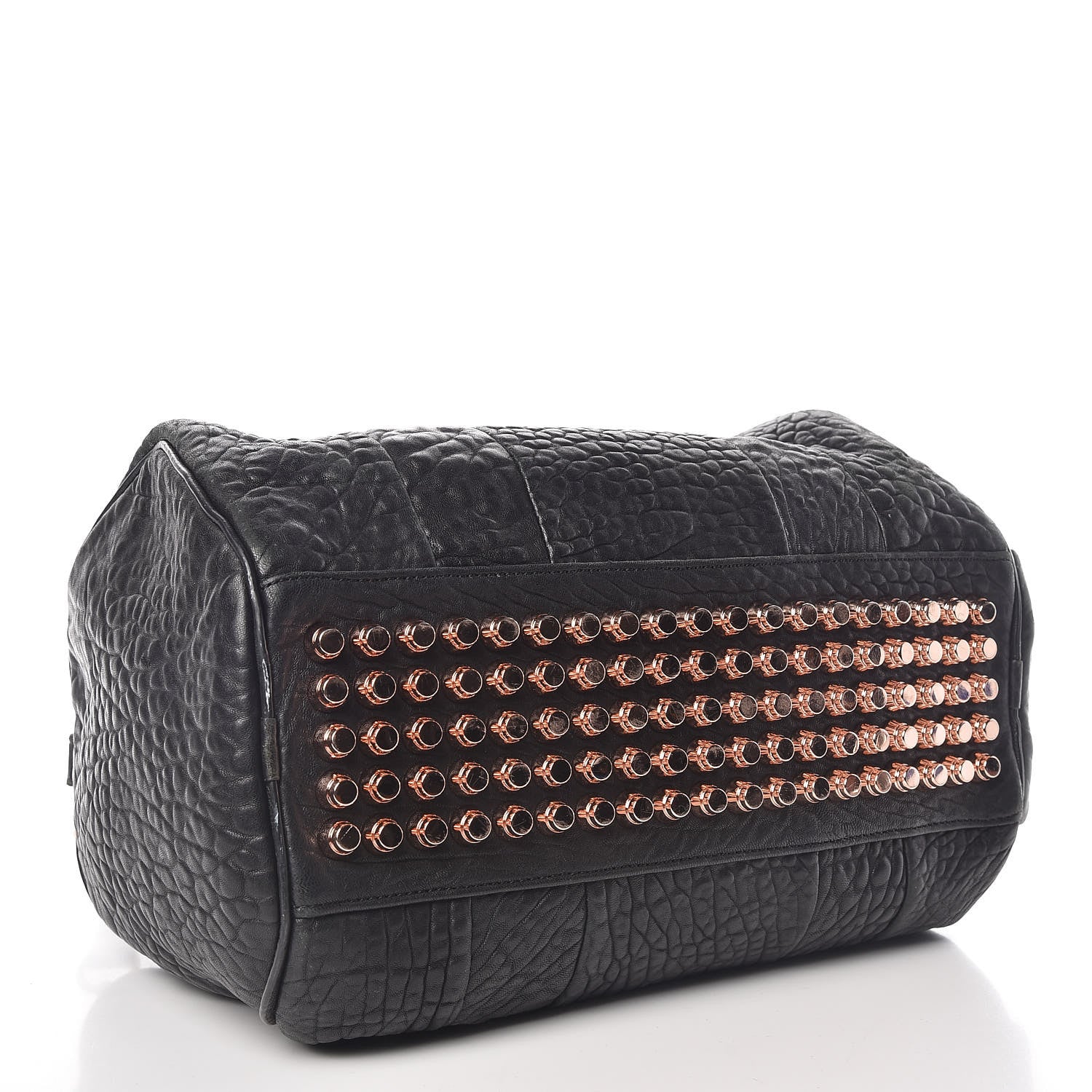 Alexander Wang Pebbled Lambskin Rocco Black Rose Gold Hardware 4 of 17