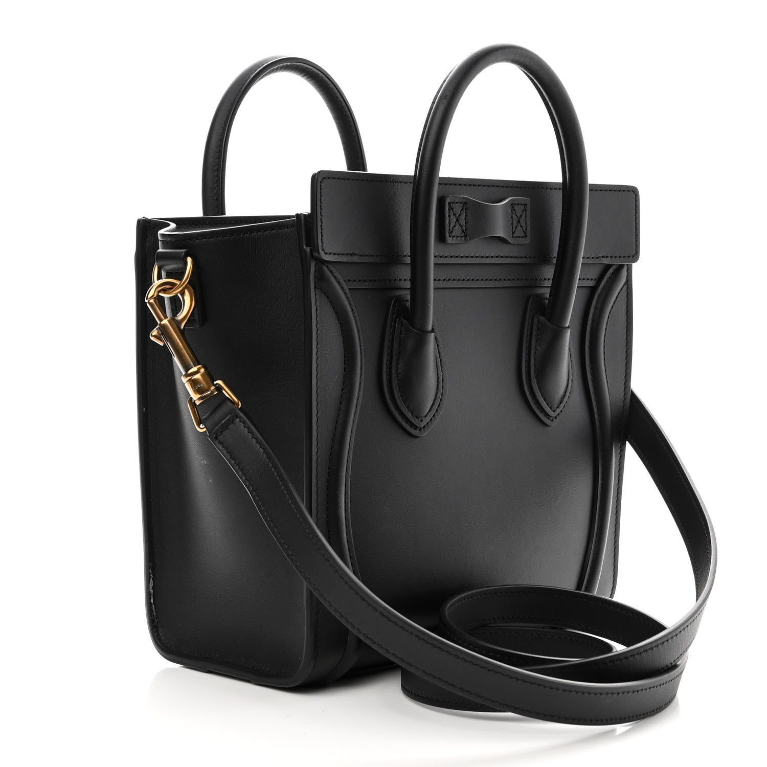 Celine Smooth Calfskin Nano Luggage Black 3 of 10