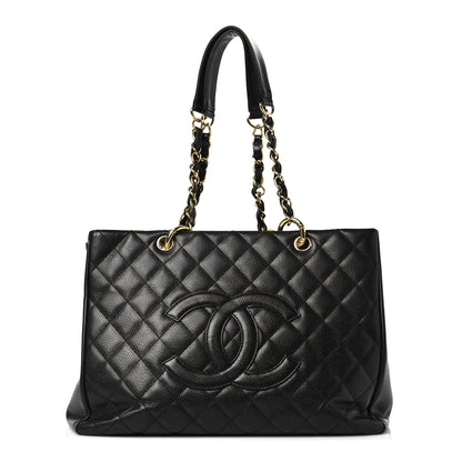 Chanel Caviar Quilted Grand Shopping Tote GST Black 1 of 7