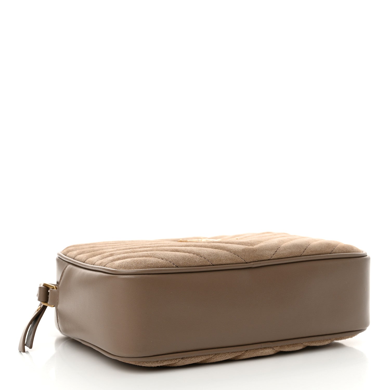Saint Laurent Suede Matelasse Monogram Lou Camera Bag Taupe 4 of 11
