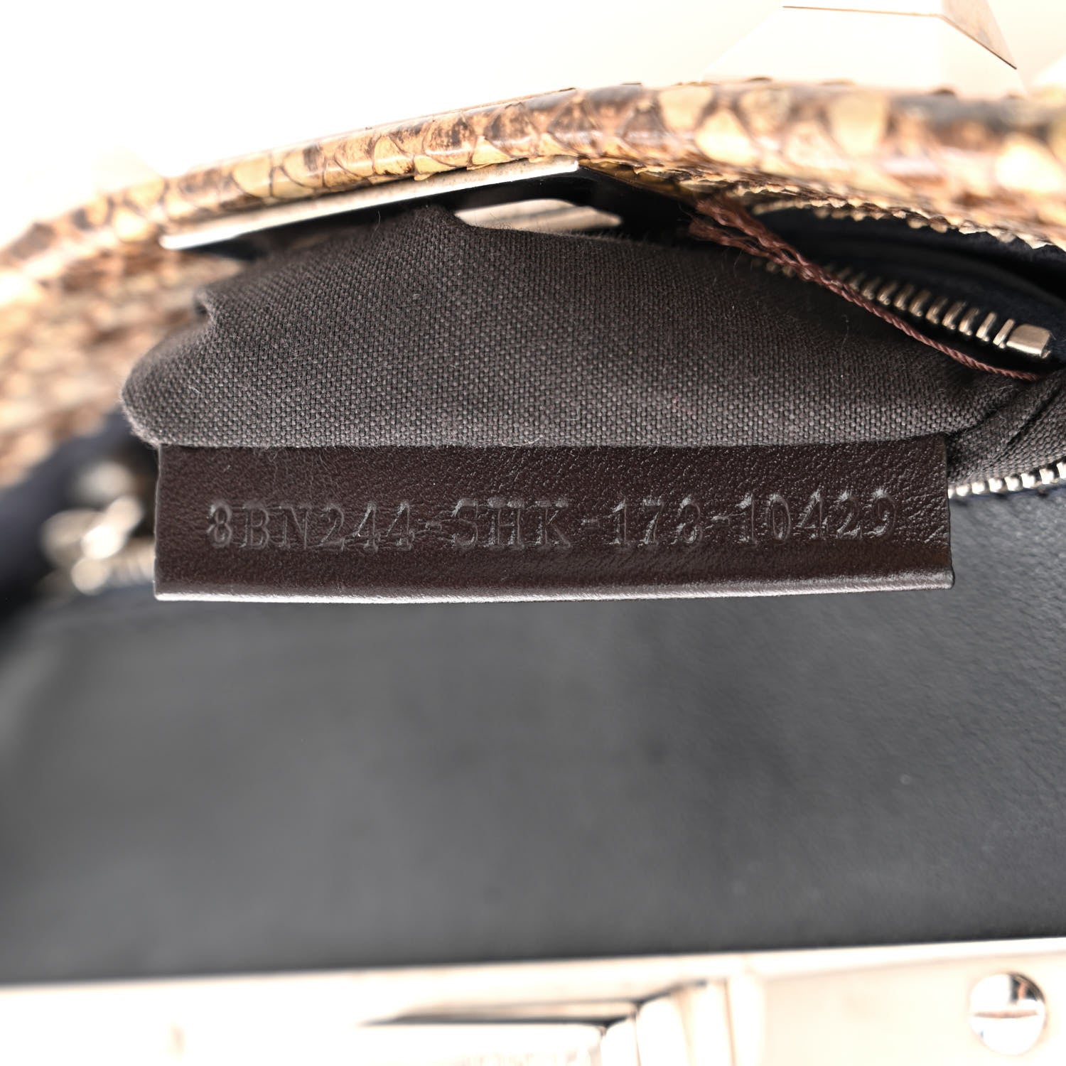 Fendi Snakeskin Studded Mini Peekaboo Iconic Satchel Multicolor 8 of 11