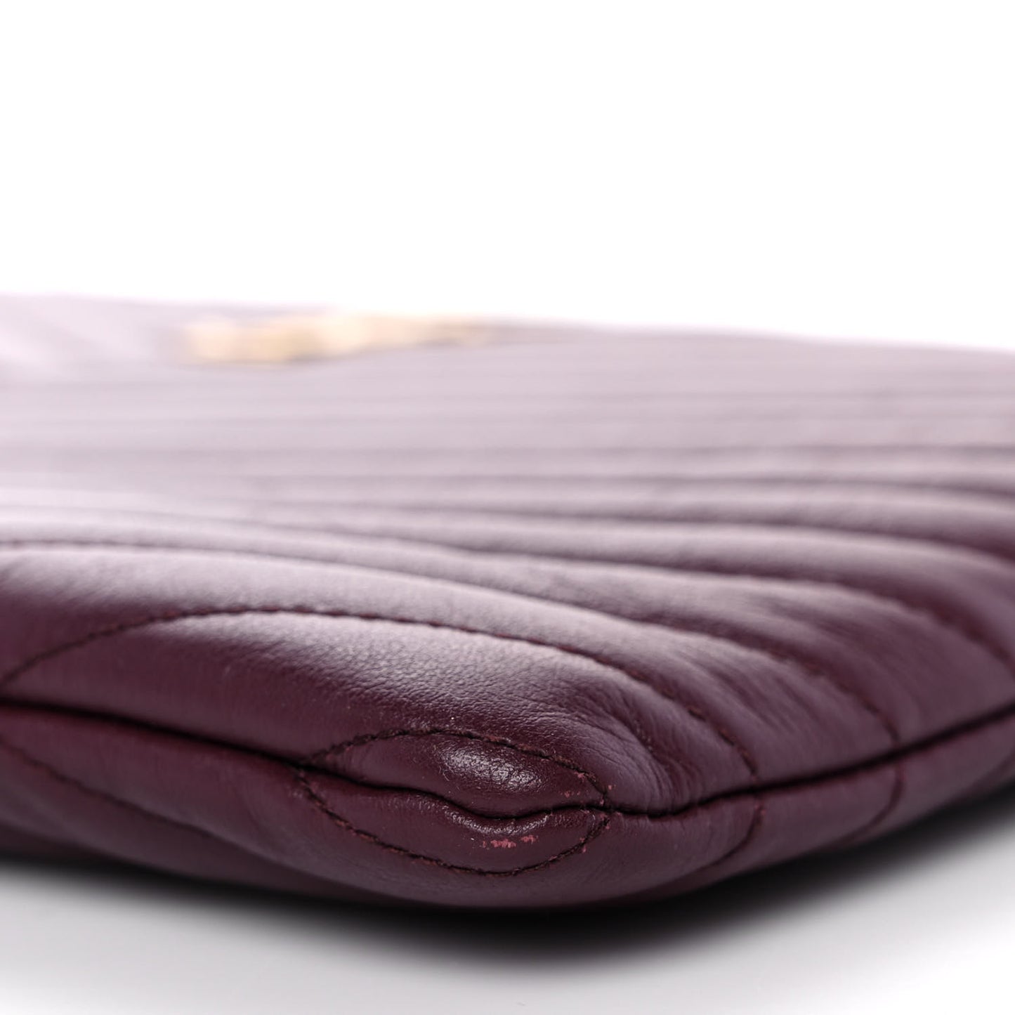 Calfskin Matelasse Chevron Monogram Tablet Pouch Bordeaux