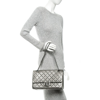 Chanel Metallic Aged Calfskin Quilted 2.55 Reissue 227 Flap Silver 2 of 7