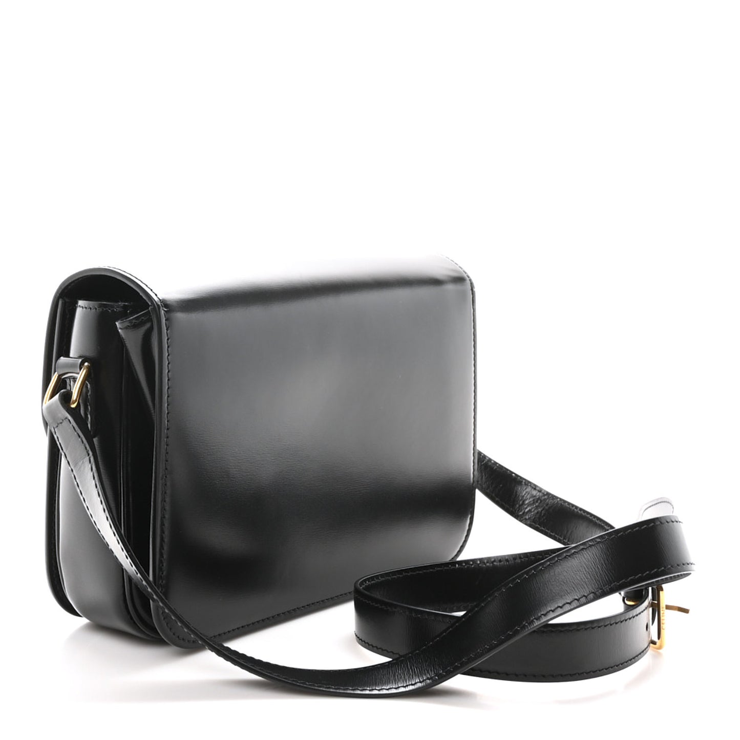 Shiny Calfskin Medium Triomphe Black