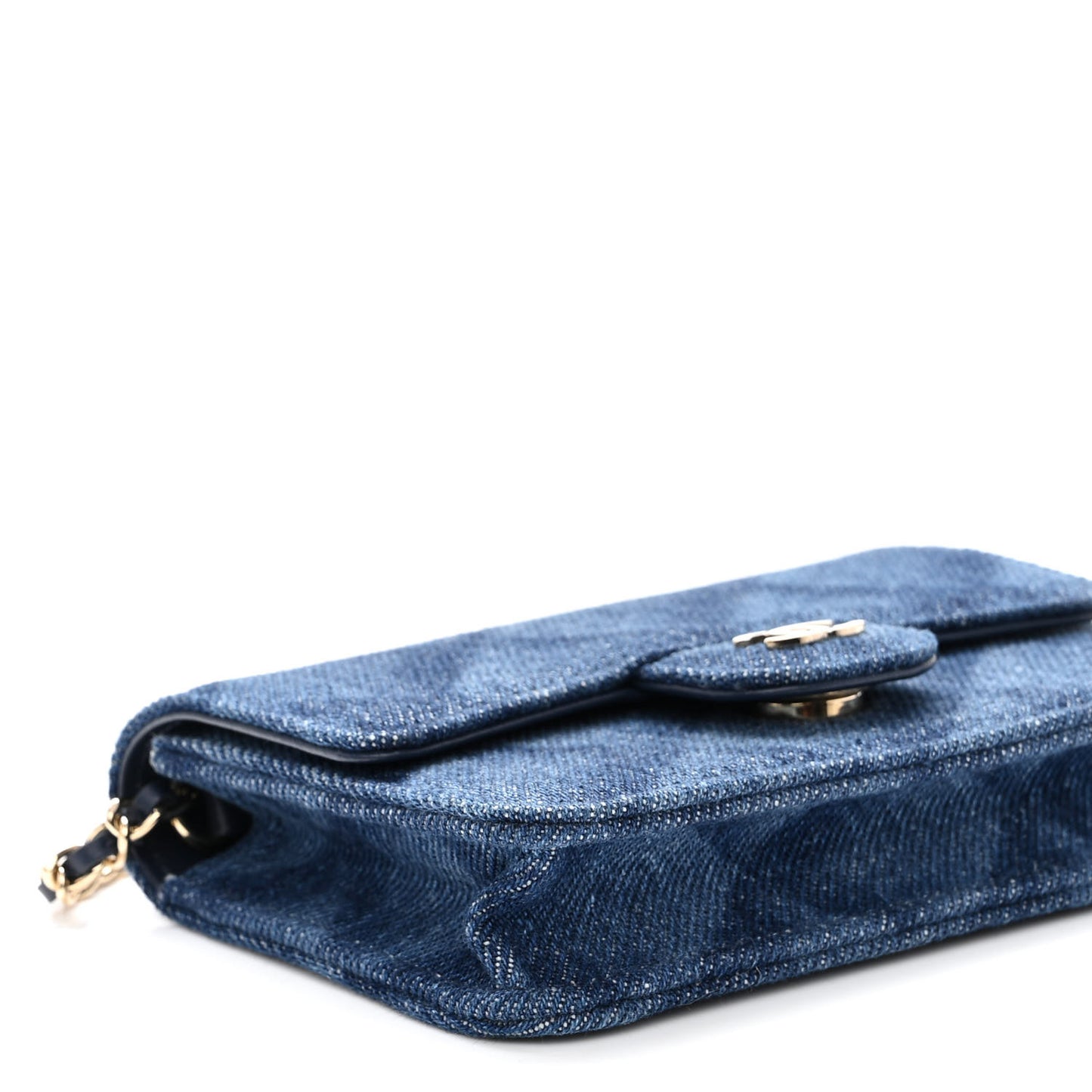 Denim Printed Belt Bag Dark Blue
