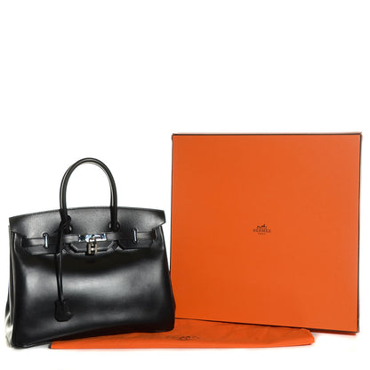 Hermes Veau Box Birkin 35 Black 7 of 28