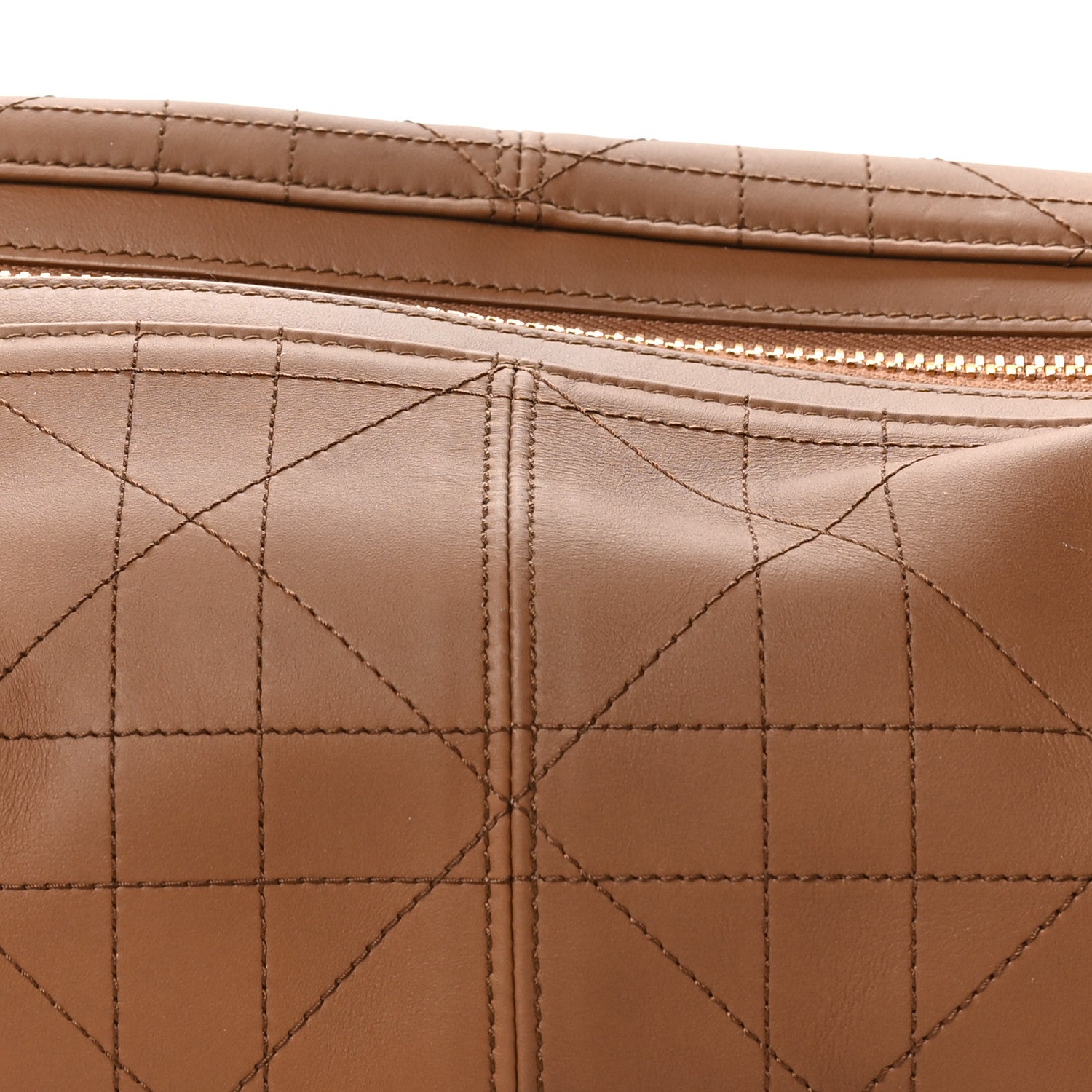 Christian Dior Calfskin Macrocannage Medium D-Journey Bag Camel 8 of 10