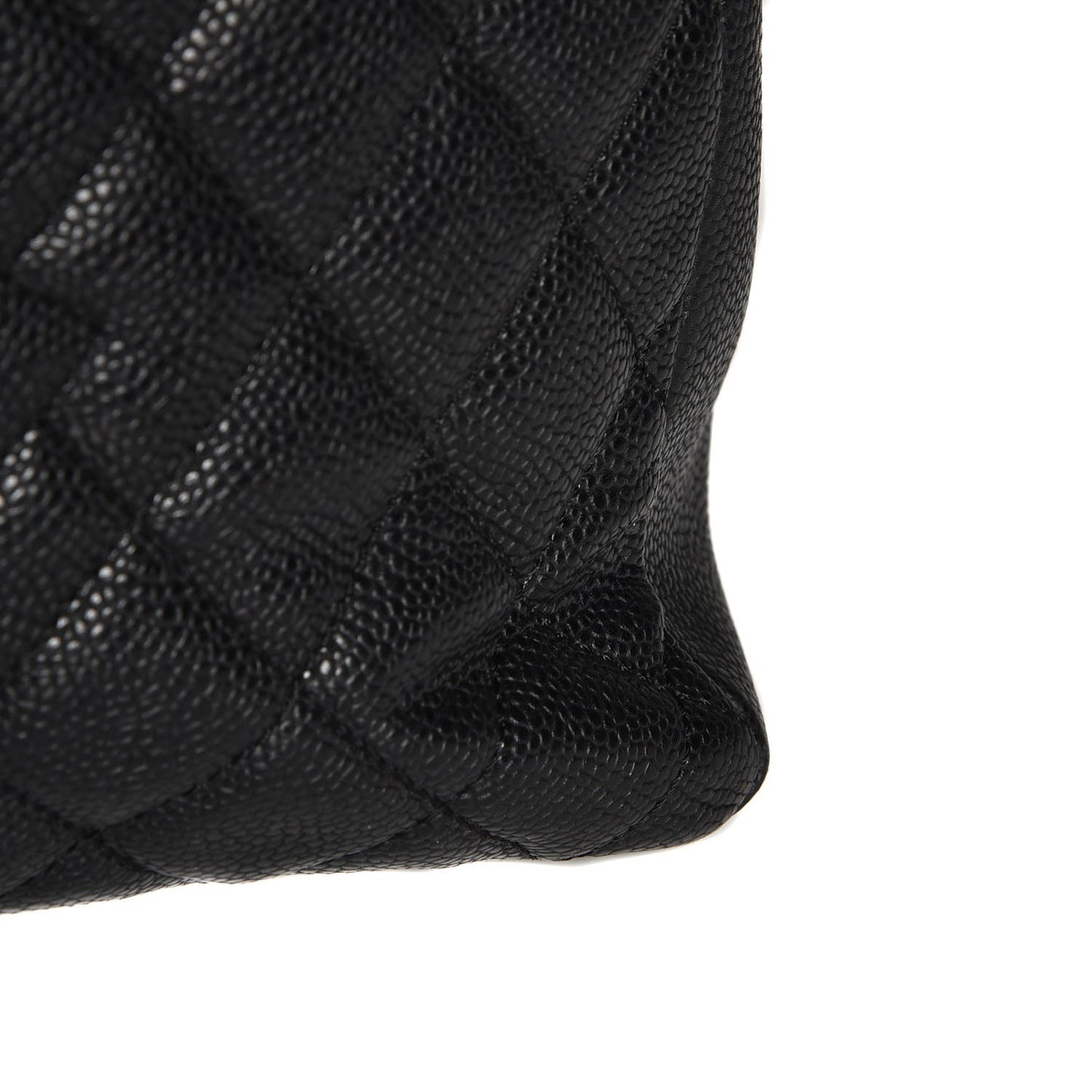 Caviar Quilted Grand Shopping Tote GST Black