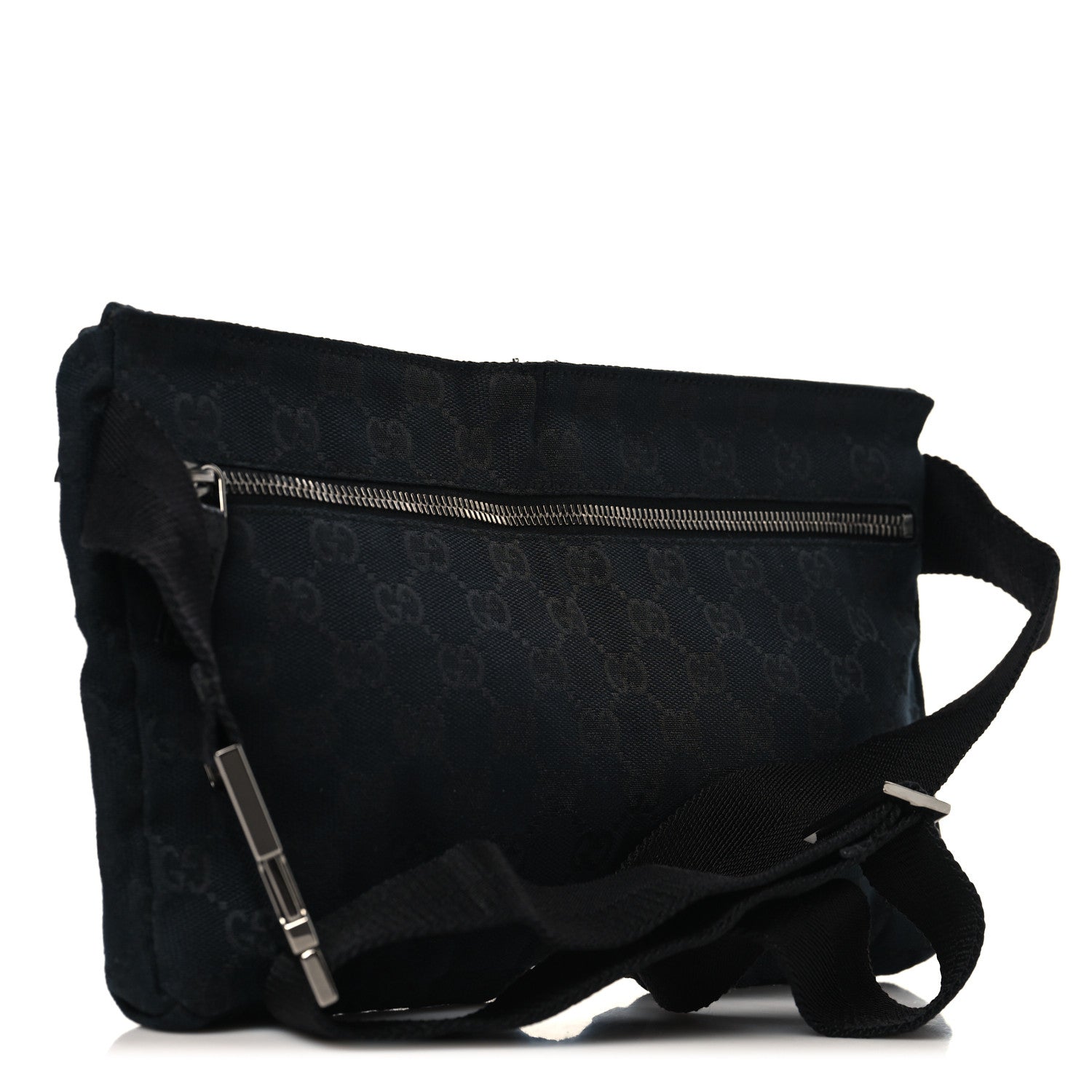 Gucci GG Monogram Double Pocket Belt Bag Black 3 of 12