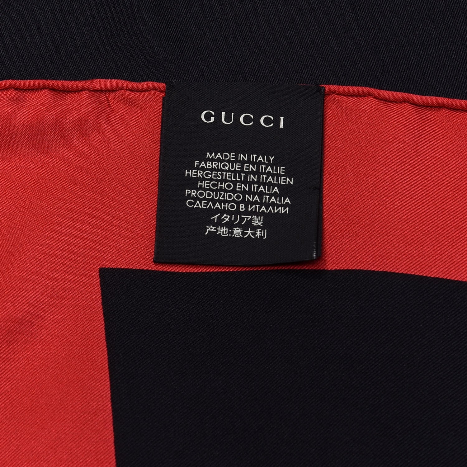 Gucci Silk Coco Capitan Logo Scarf Black 4 of 5
