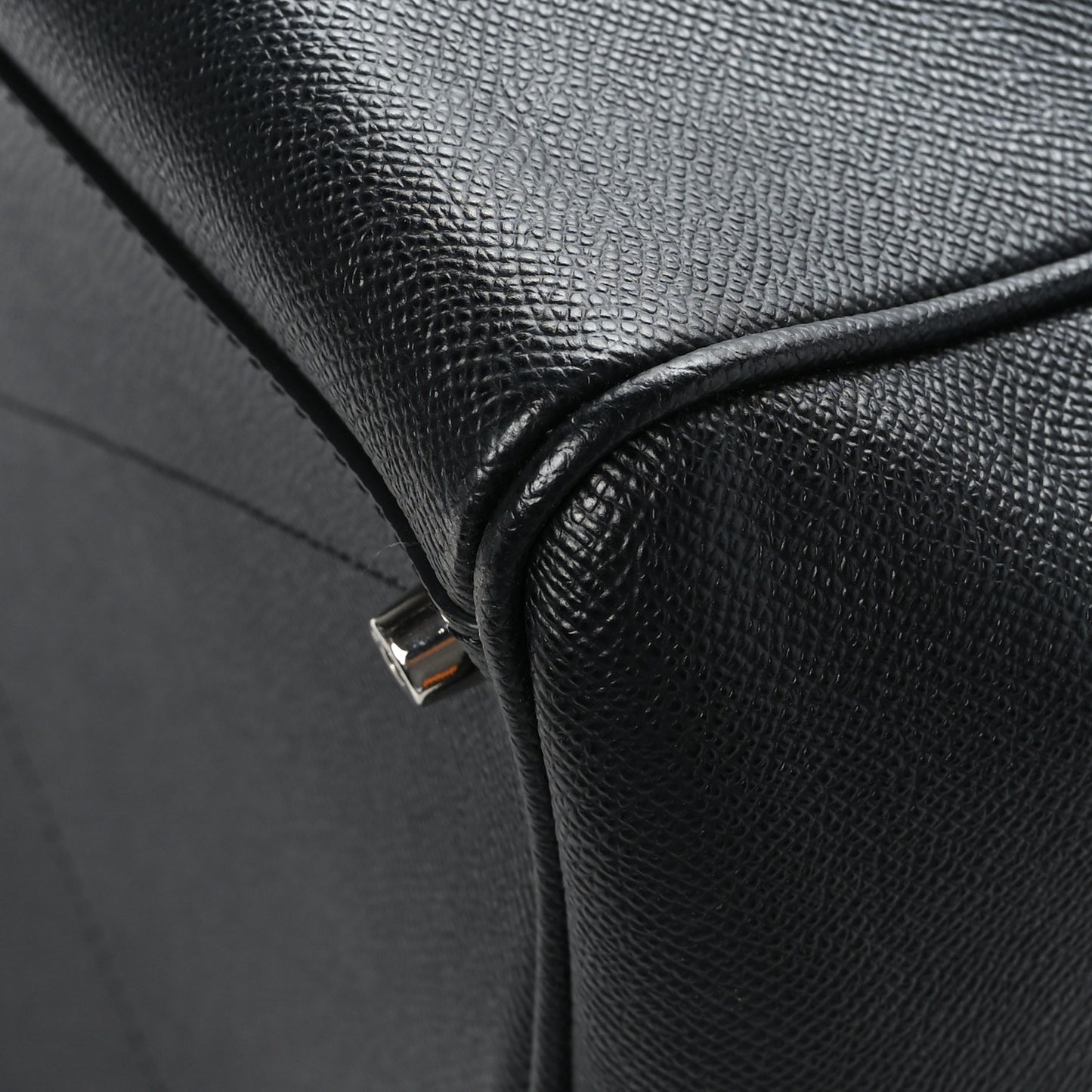 Calfskin Embossed Bowling Bag Black