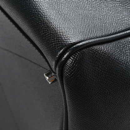 Burberry Calfskin Embossed Bowling Bag Black 9 of 9