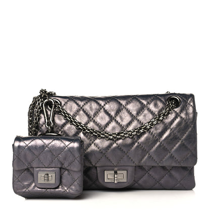 Chanel Metallic Aged Calfskin Quilted 2.55 Reissue 225 Flap Silver 1 of 10