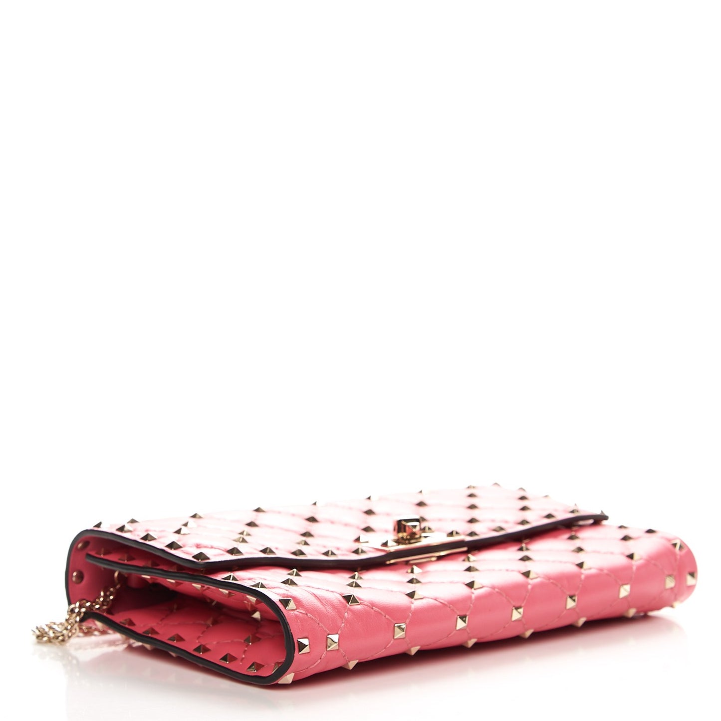 Nappa Rockstud Spike Wallet On Chain Paradise Rose