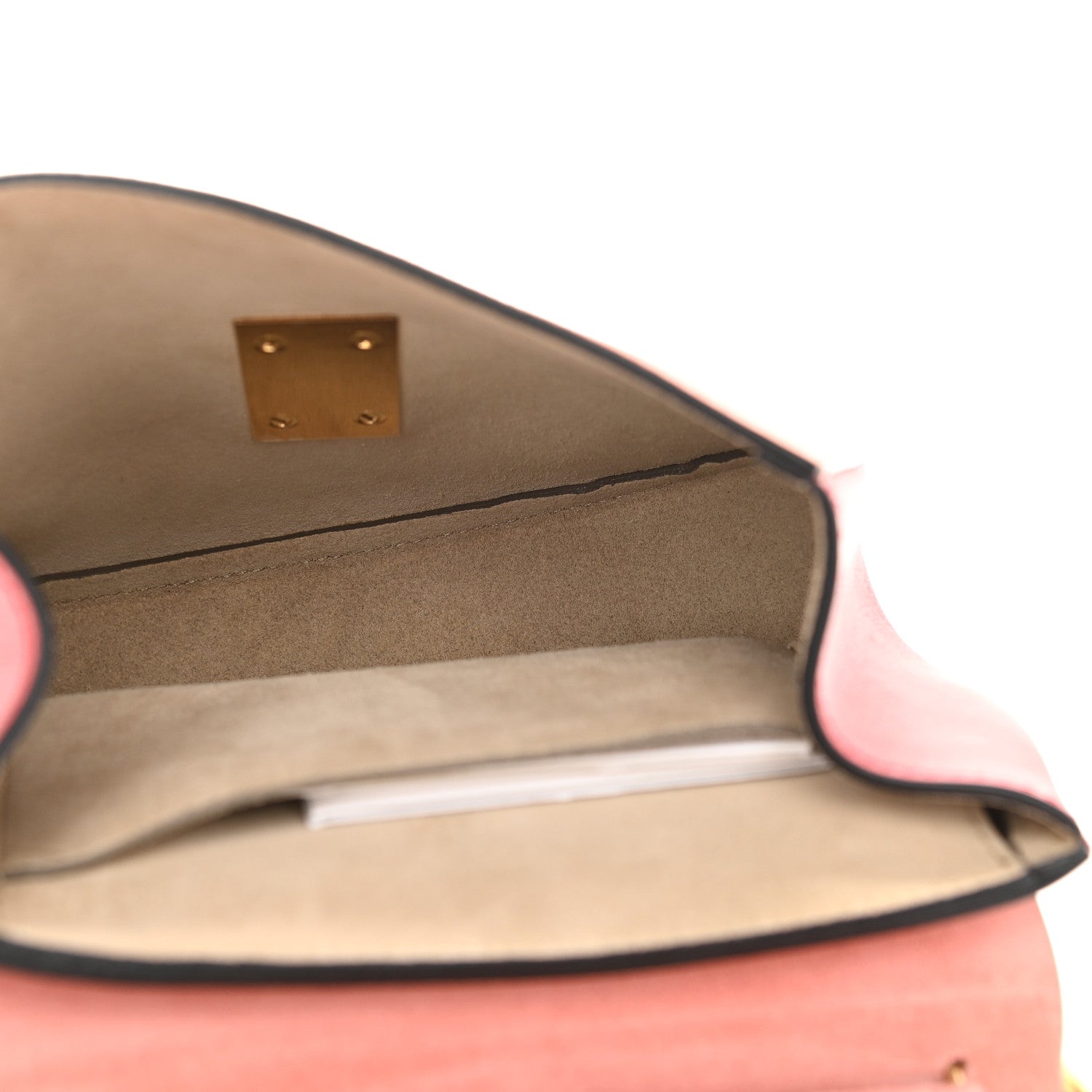Chloe Lambskin Suede Calfskin Mini Drew Shoulder Bag Poppy 5 of 8