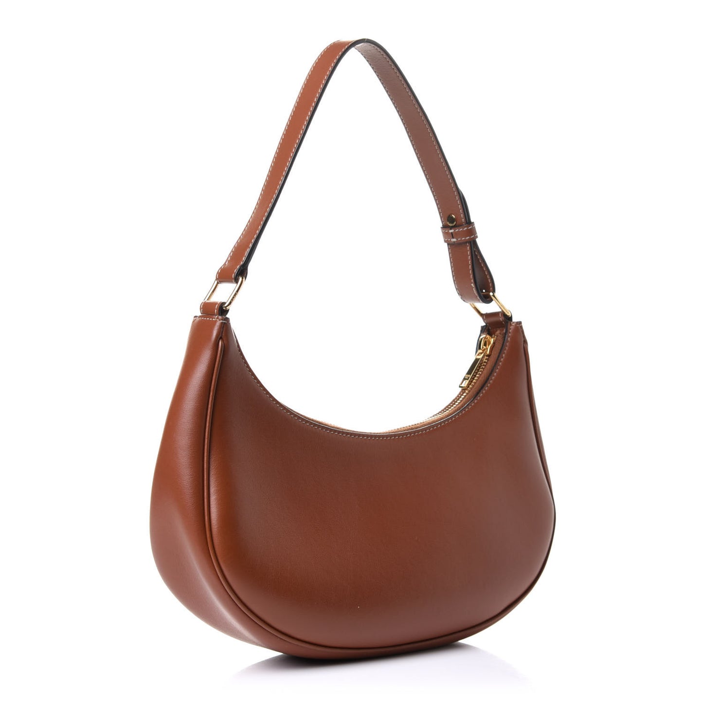 Smooth Calfskin Ava Shoulder Bag Tan