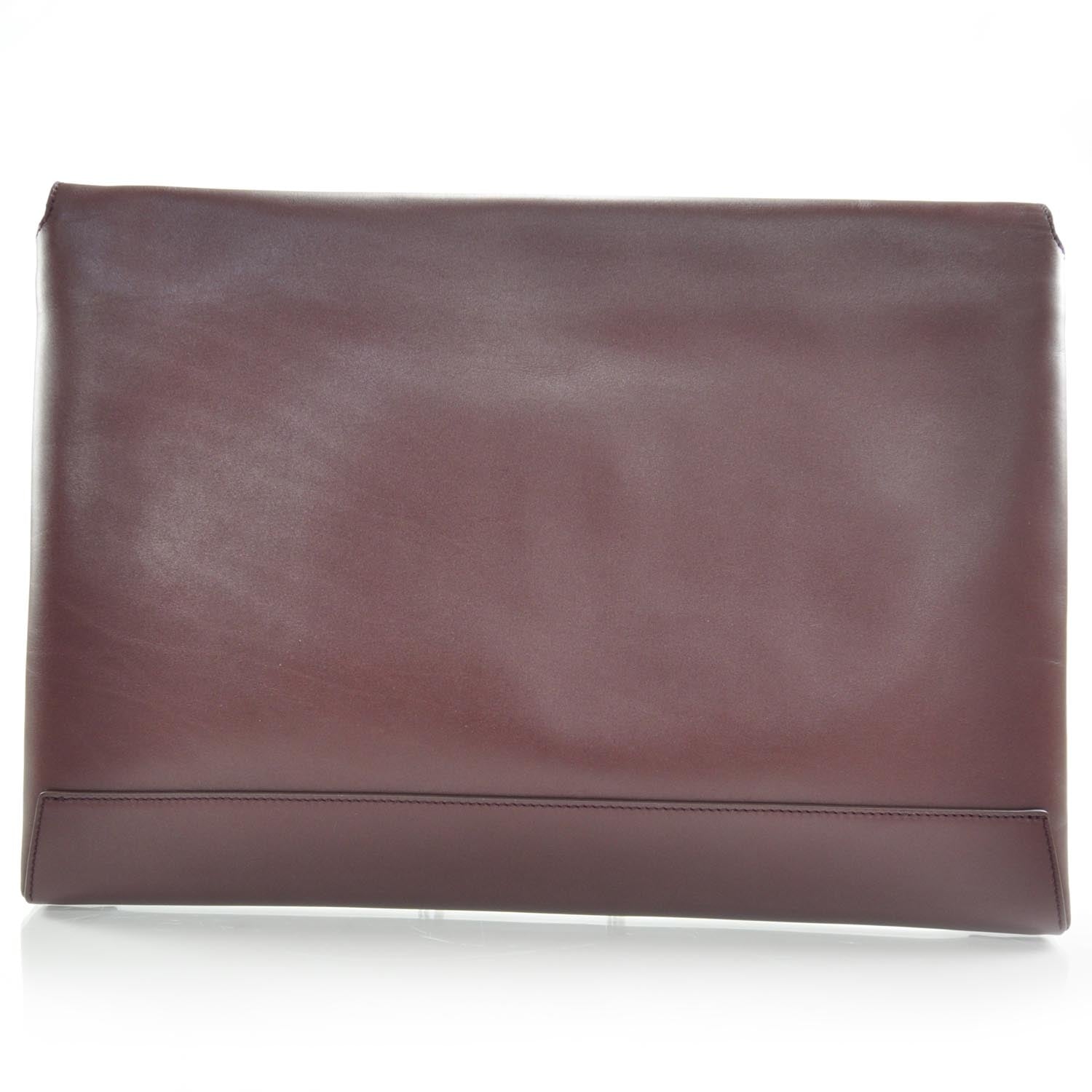 Lanvin Nappa Leather Miss Sartorial Envelope Clutch Bordeaux 4 of 9