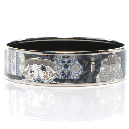 Hermes Enamel Printed Cachemire de Tamara Wide Bracelet 65 3 of 5