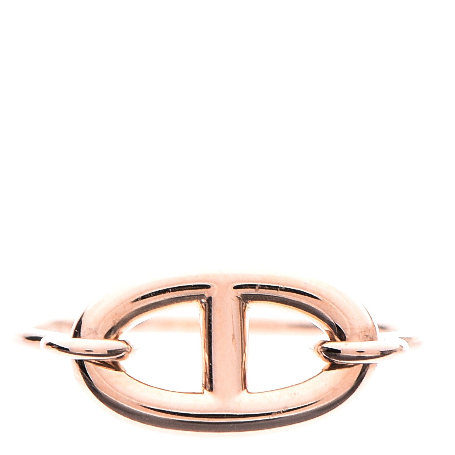 Hermes 18K Rose Gold Small Ronde Ring 49 4.75 1 of 5