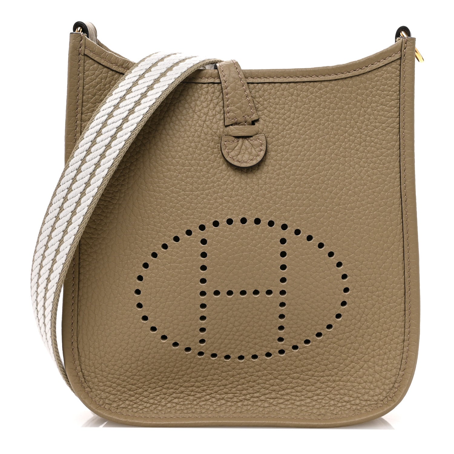 Hermes Taurillon Clemence Sangle Evelyne TPM Beige Marfa 1 of 9