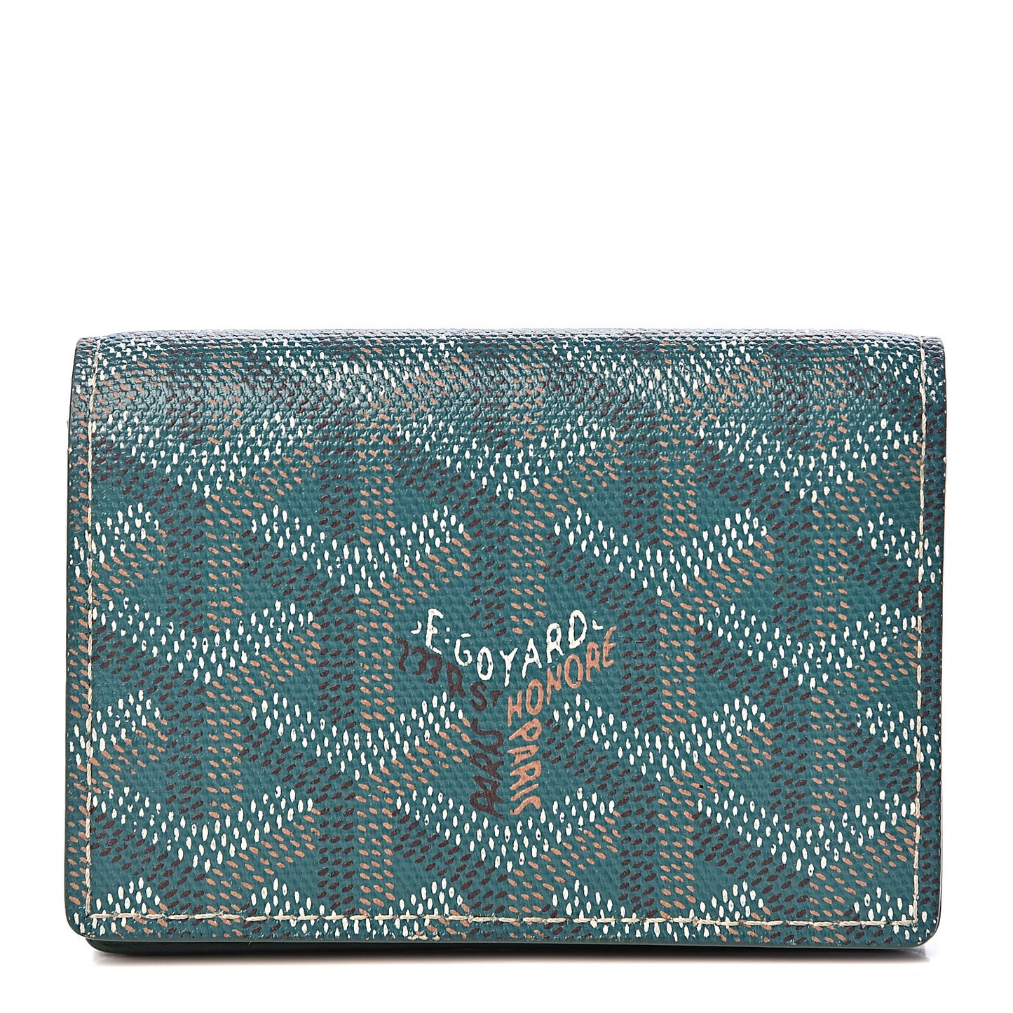 Goyardine Business Card Holder Green