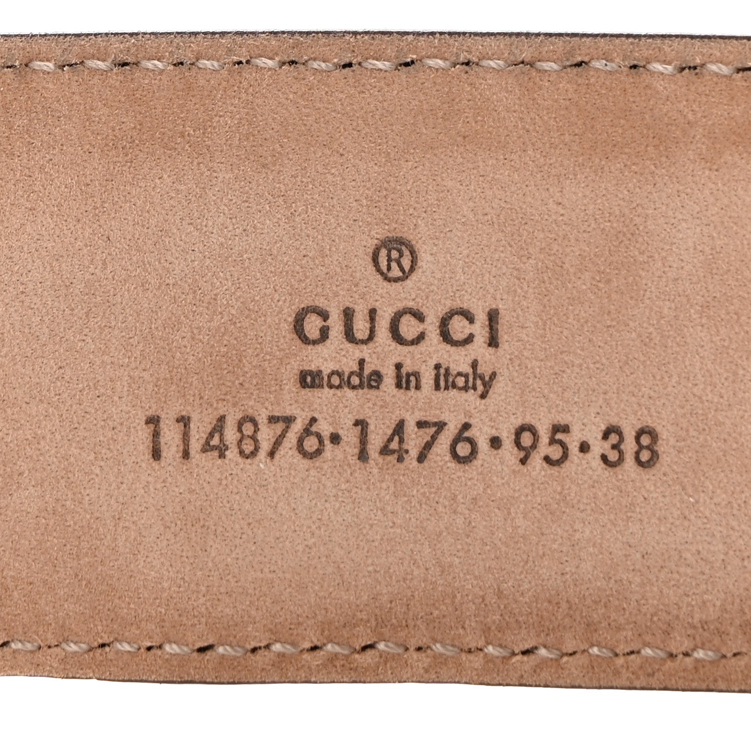 Gucci Metallic Calfskin Interlocking G 40mm Belt 95 38 Pewter 5 of 9
