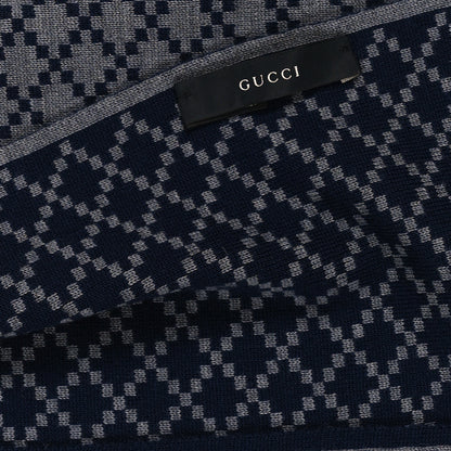 Gucci Wool Diamante Scarf Blue Grey 3 of 3