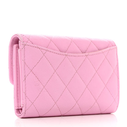 Chanel Caviar Quilted Medium Flap Wallet Pink 3 of 12