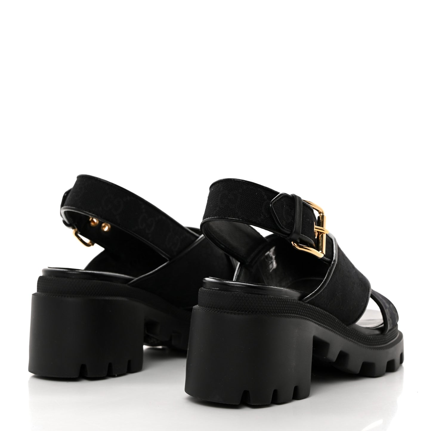 Monogram Granada Kid Trip 40/72mm Lug Sole Sandals 37.5 Black