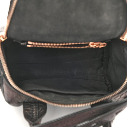 Alexander Wang Pebbled Lambskin Mini Rockie Black Rose Gold Hardware 5 of 8