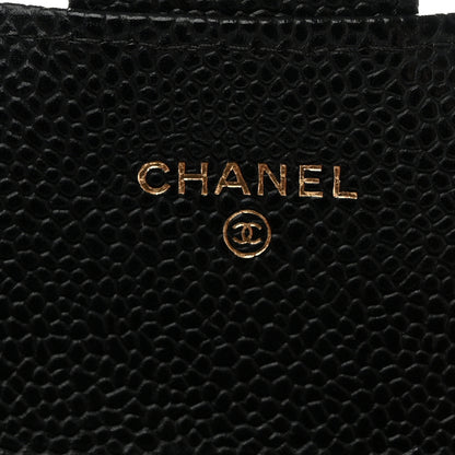 Chanel Caviar Quilted Large Gusset Flap Wallet Black 5 of 12