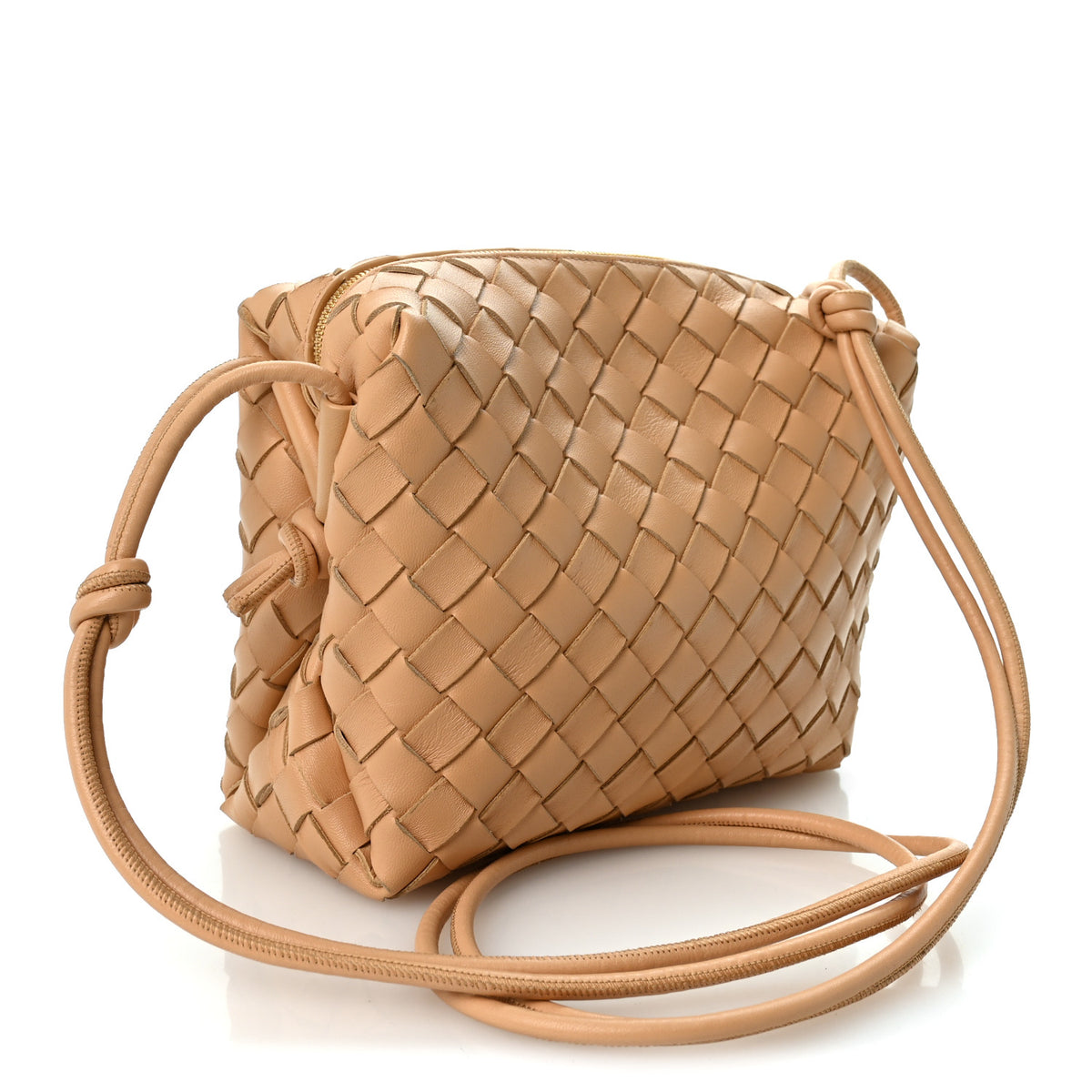 Bottega Veneta Nappa Intrecciato Small Loop Camera Bag Almond 3 of 9