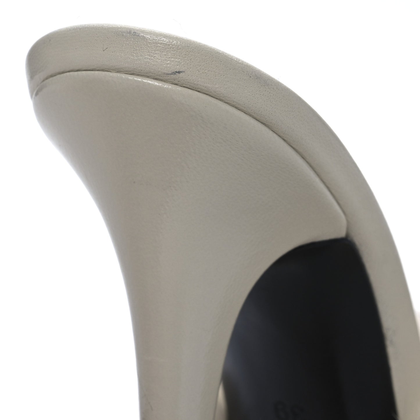 Mink Calfskin Roy Mule Sandals 39 Cream