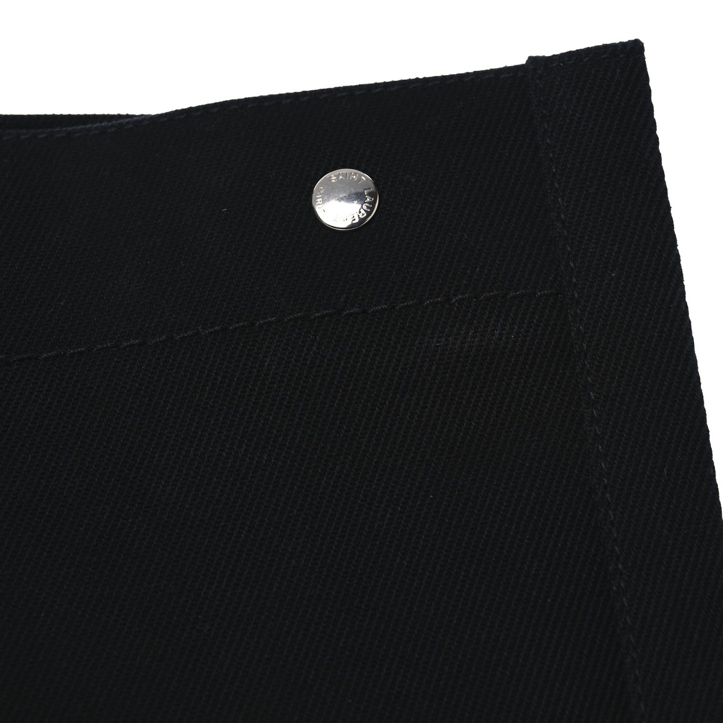 Linen Calfskin Rive Gauche Tote Black