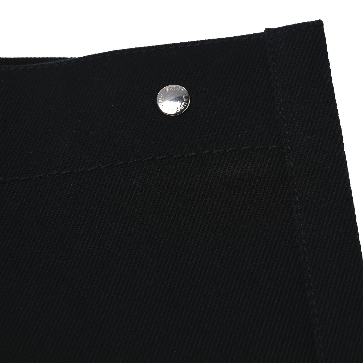 Saint Laurent Linen Calfskin Rive Gauche Tote Black 11 of 13