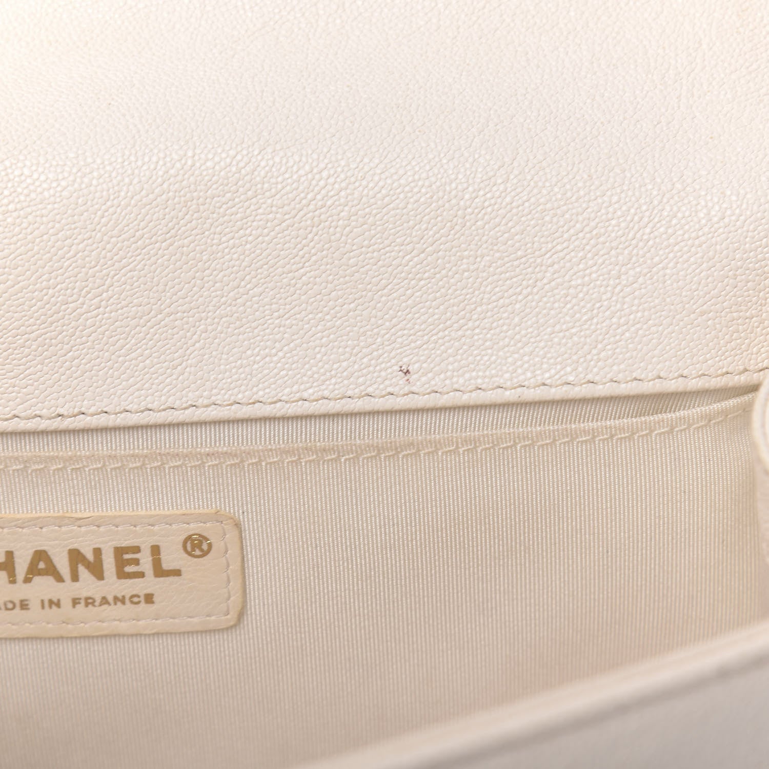 Chanel Caviar Quilted Medium Boy Flap Ivory 10 of 17