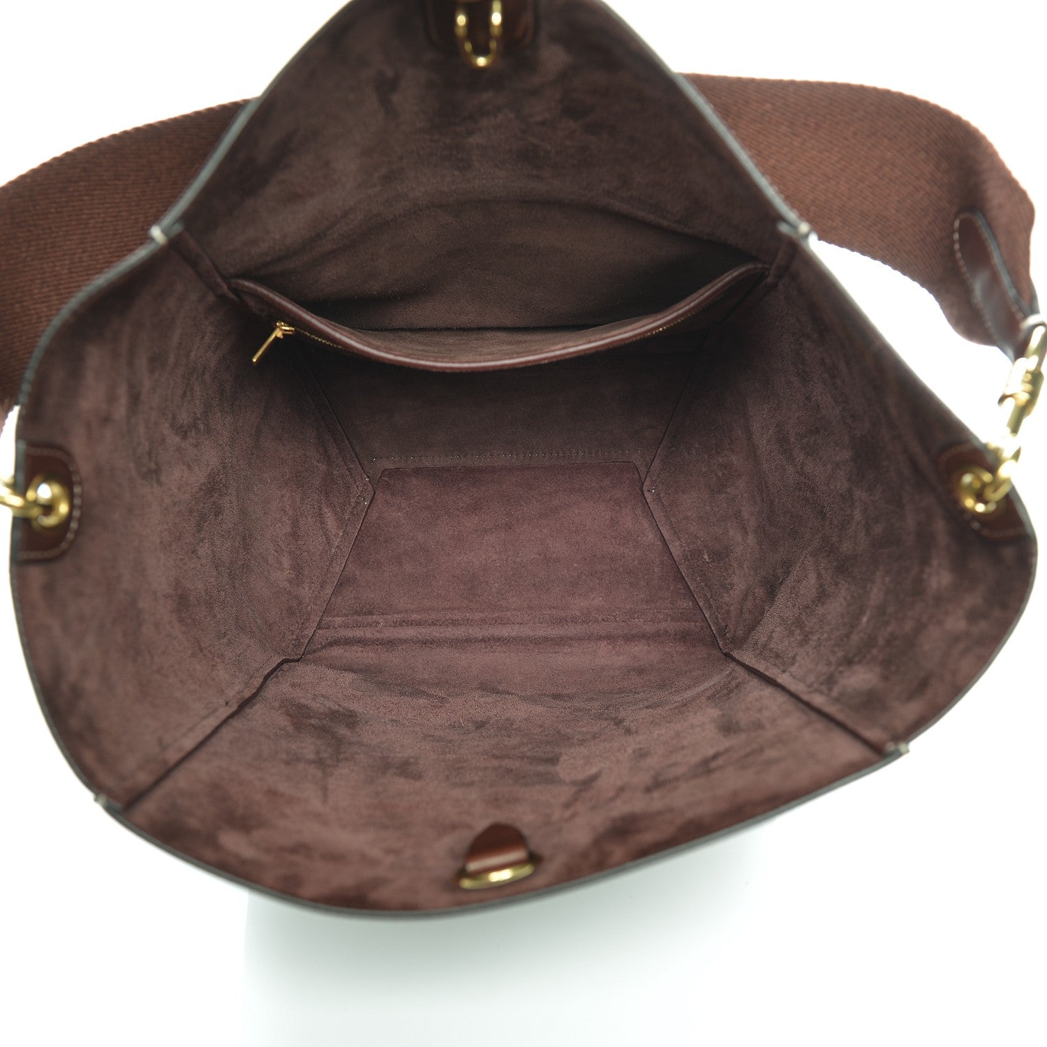 Celine Natural Calfskin Sangle Bucket Bag Burgundy 5 of 7