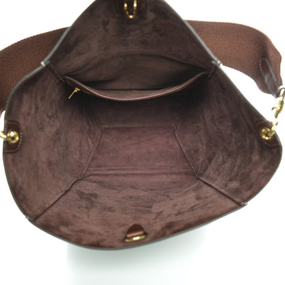 Celine Natural Calfskin Sangle Bucket Bag Burgundy 5 of 7