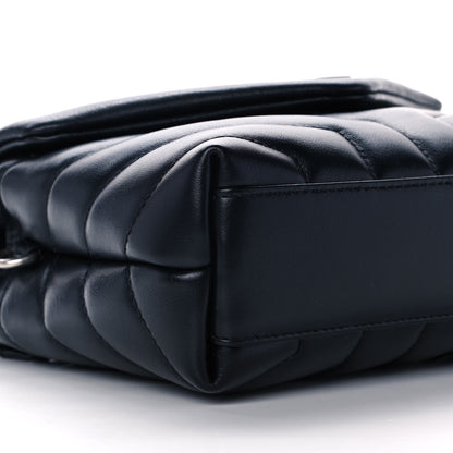 Saint Laurent Calfskin Y Quilted Monogram Toy Loulou Crossbody Bag Black 11 of 14
