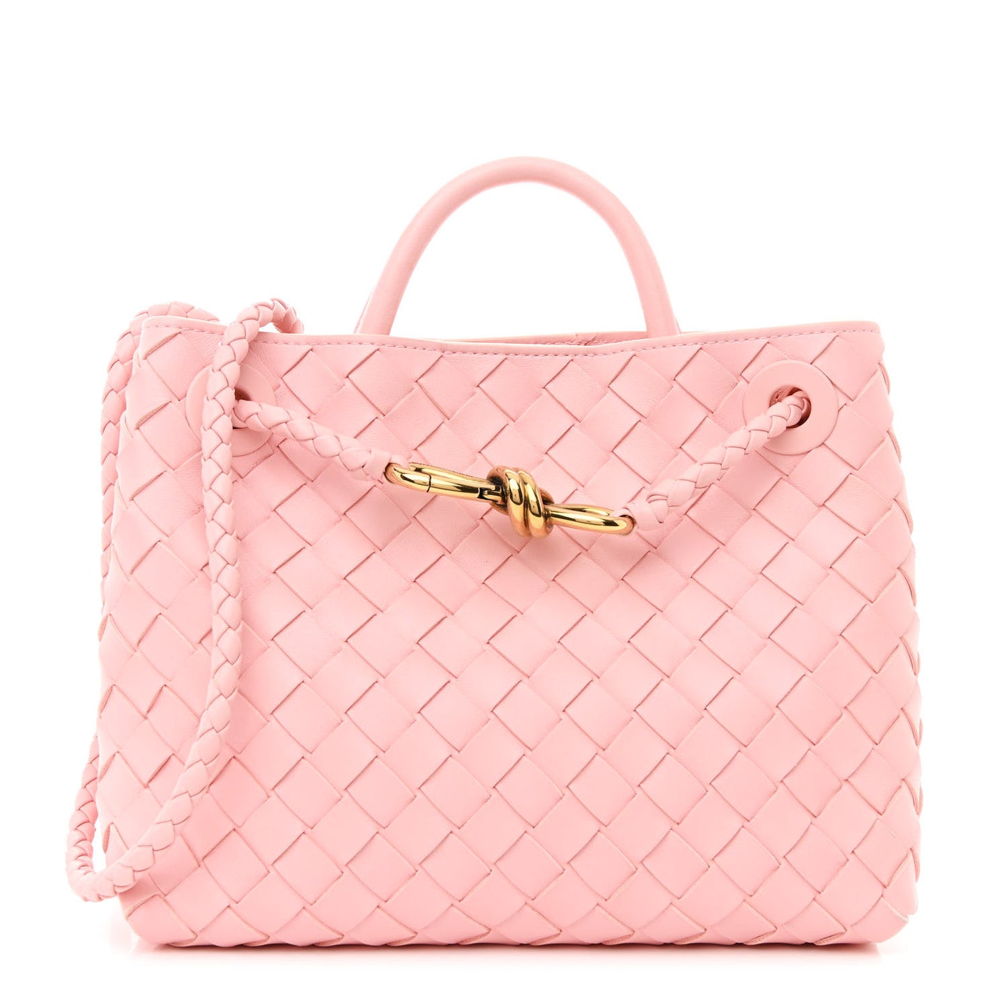 Nappa Intrecciato Small Andiamo Shoulder Bag Lotus