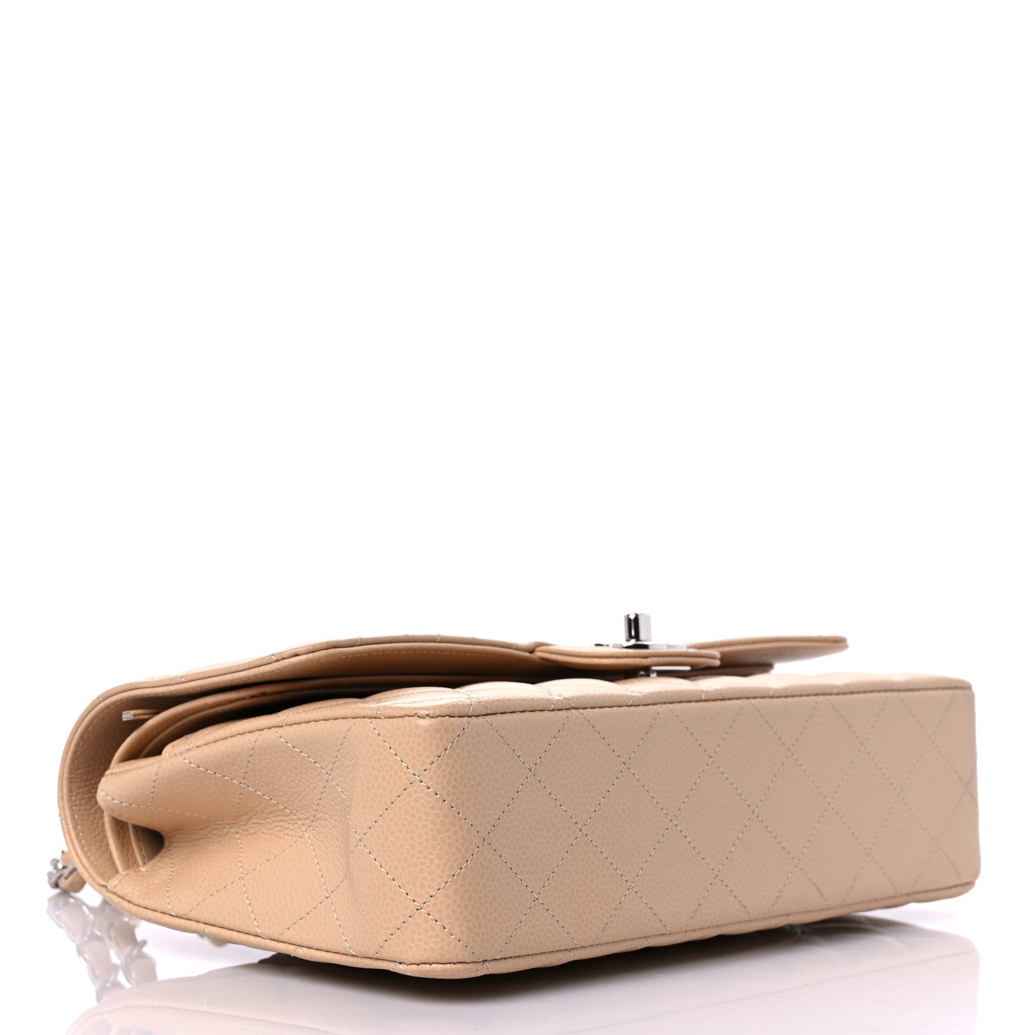 Chanel Caviar Quilted Medium Double Flap Beige 4 of 9