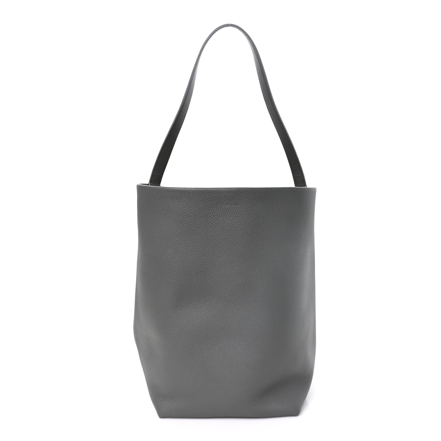 The Row Grained Calfskin Large N/S Park Tote Timouse Grey 1 of 9