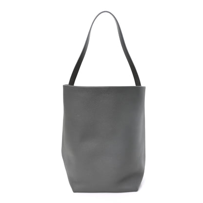 The Row Grained Calfskin Large N/S Park Tote Timouse Grey 1 of 9