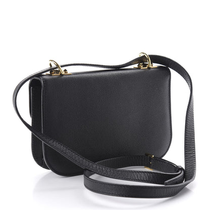 Alexander McQueen Grained Calfskin Small Insignia Flap Black 3 of 9