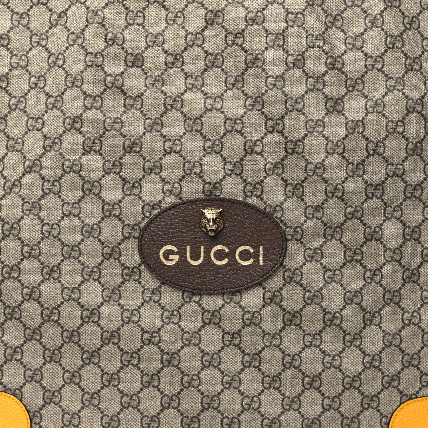Gucci GG Supreme Monogram Neo Vintage Drawstring Backpack Beige New Acero Crop 8 of 10