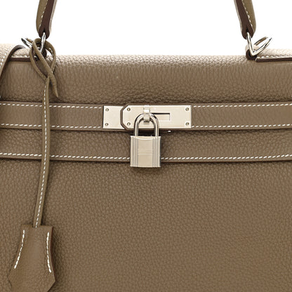 Hermes Togo Kelly Retourne 28 Etoupe 9 of 13