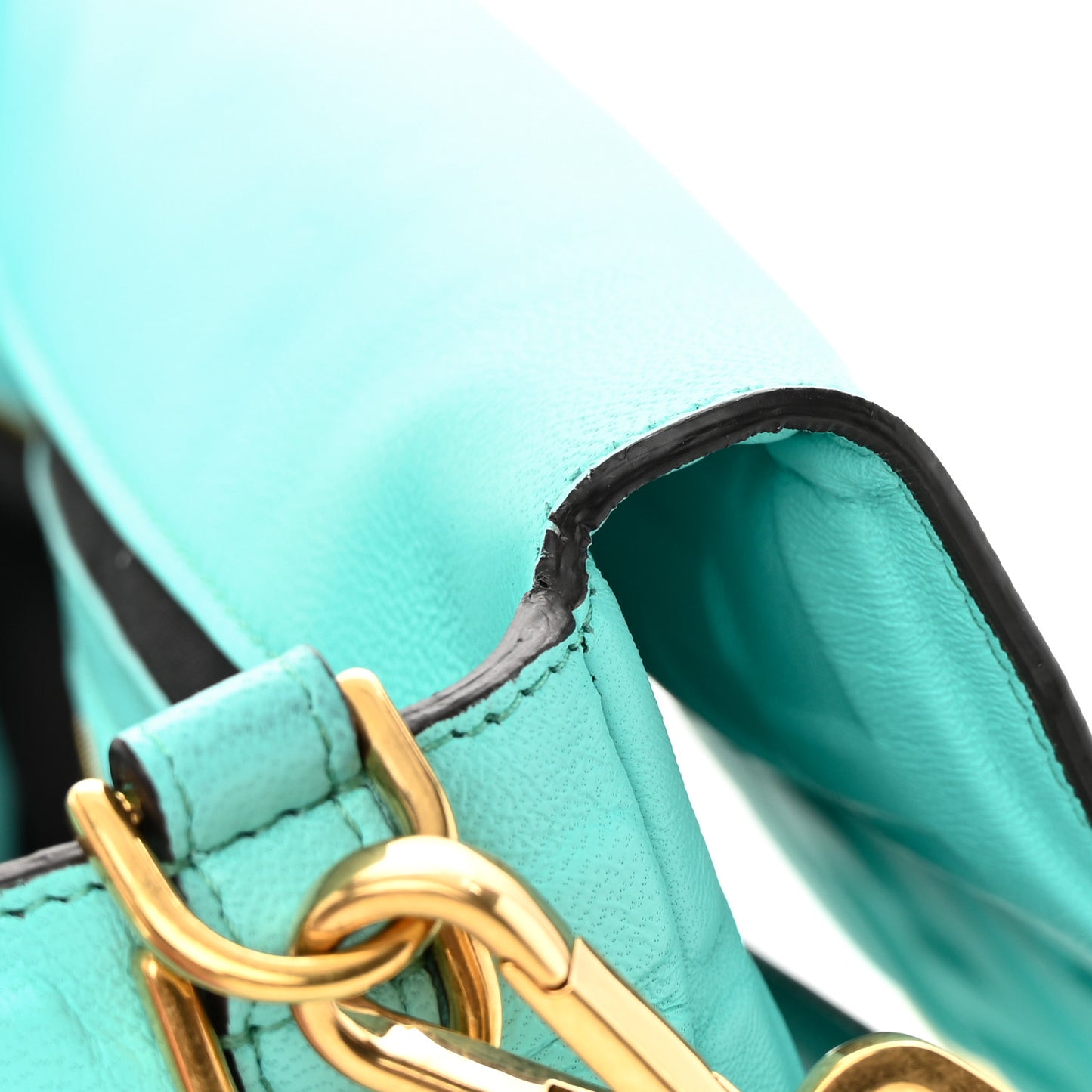 Nappa FF 1974 Embossed Baguette Tiffany