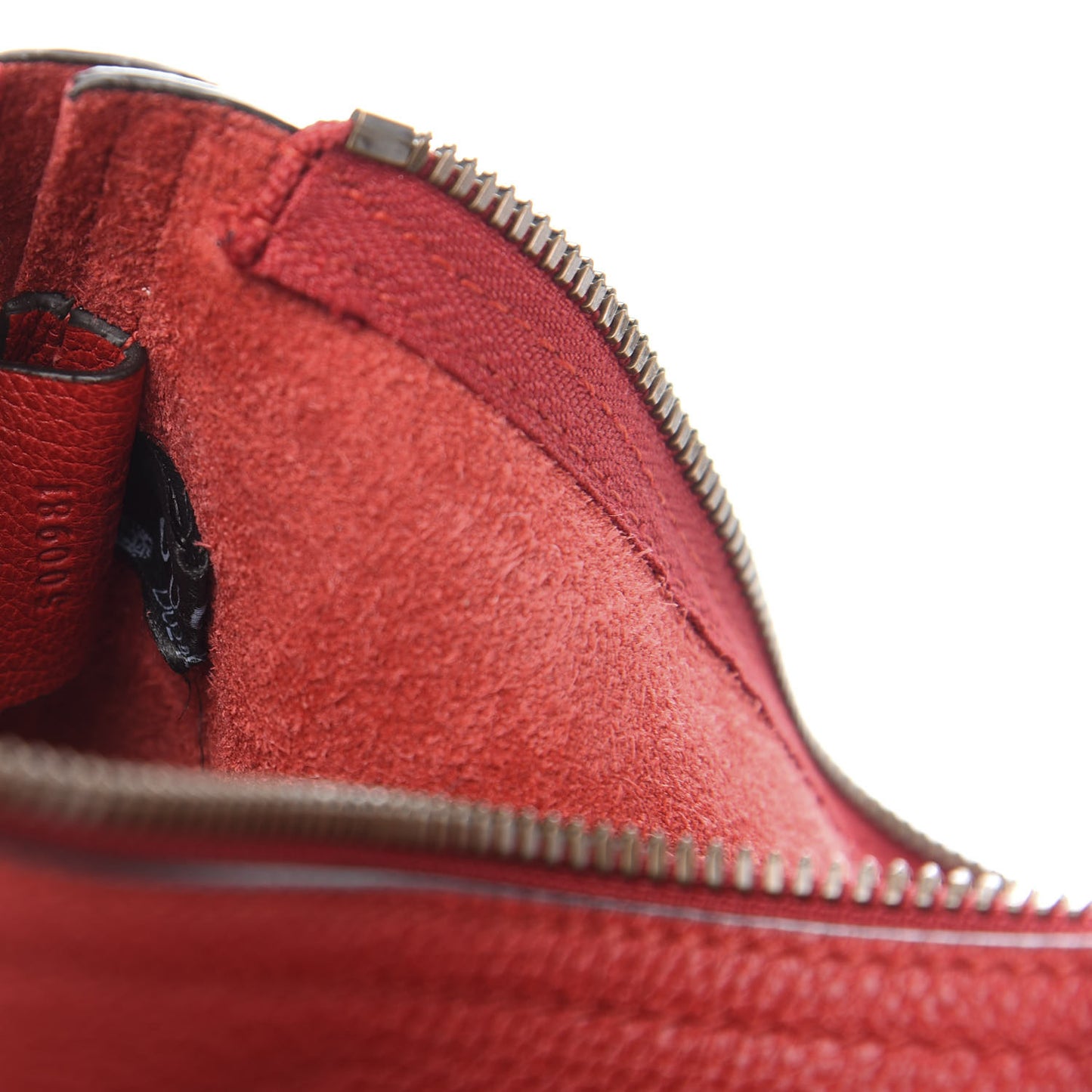 Pebbled Calfskin Medium Logo Portfolio Clutch Hibiscus Red