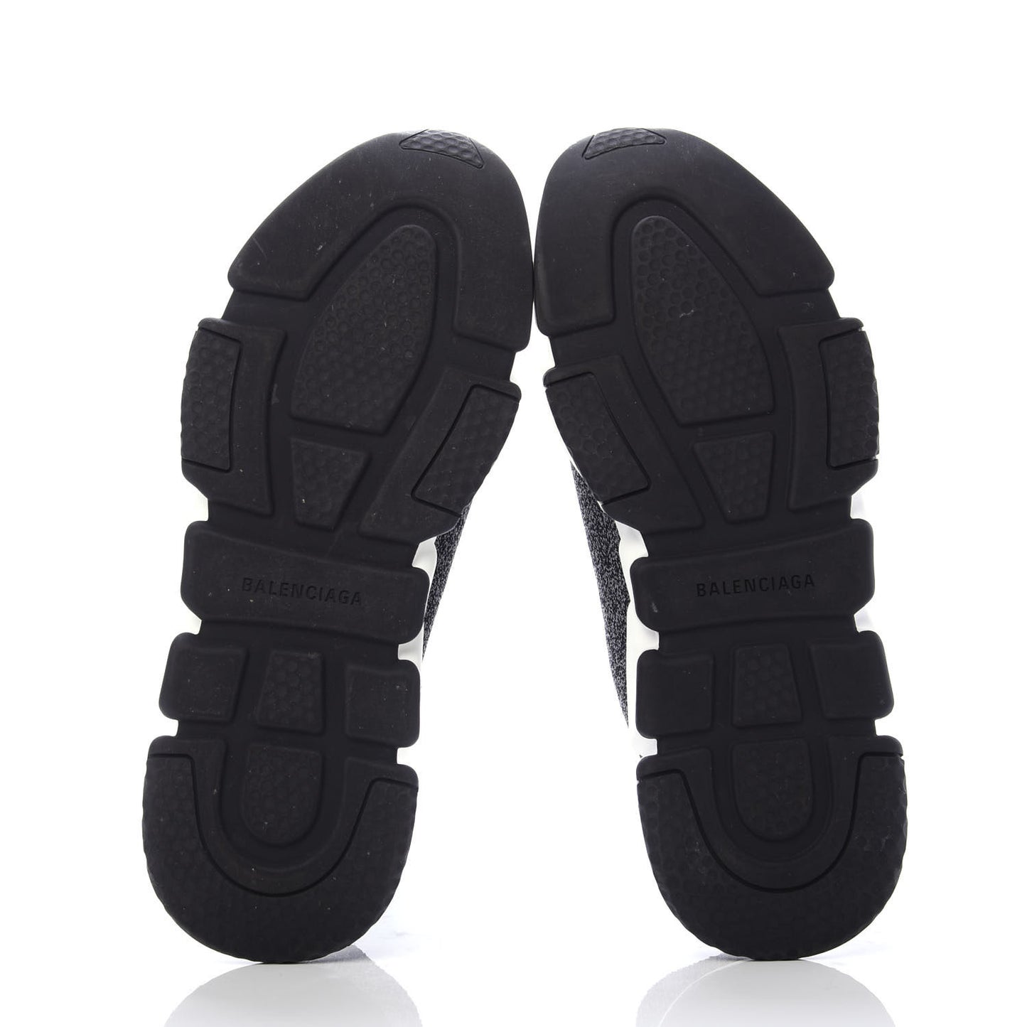 Chine Knit Bi-Color Sole Mens Speed Sneakers 45 Black White