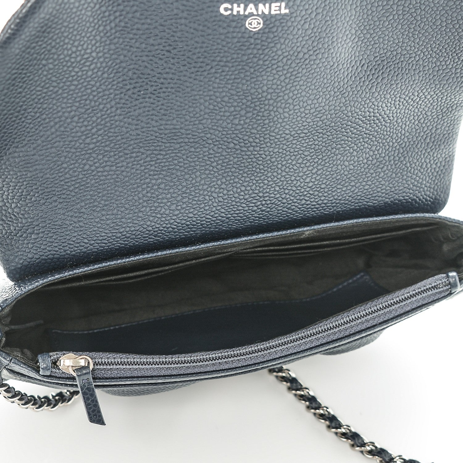 Chanel Caviar Half Moon Wallet On Chain WOC Marine 5 of 8